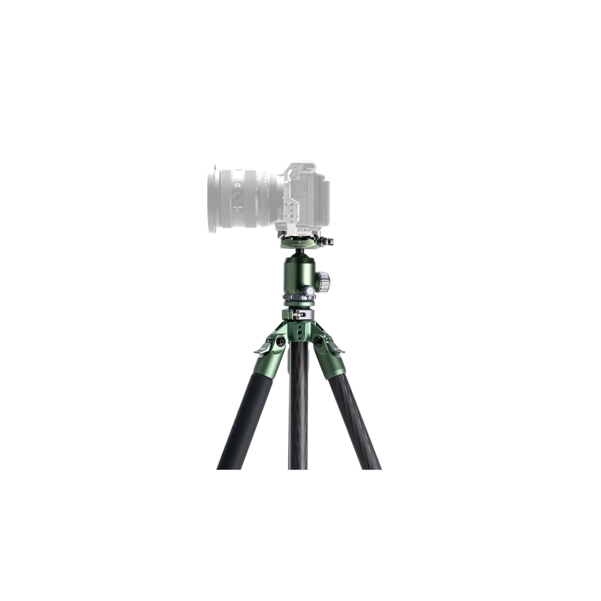 Tilta Travel Ball Head with 3-Stage Carbon Fiber Tripod Legs (5KG) - Forest Green