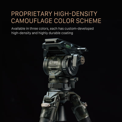 Tilta 75mm Cine Fluid Head with 3-Stage Carbon Fiber Tripod Legs (8KG) - Forest Camo