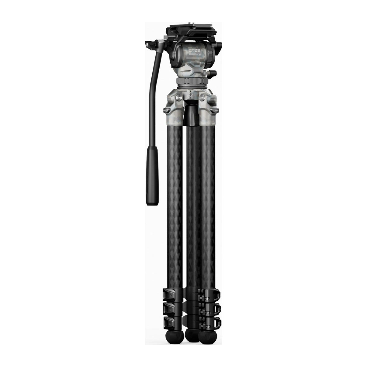 Tilta 75mm Cine Fluid Head with 3-Stage Carbon Fiber Tripod Legs (8KG) - Snow Camo