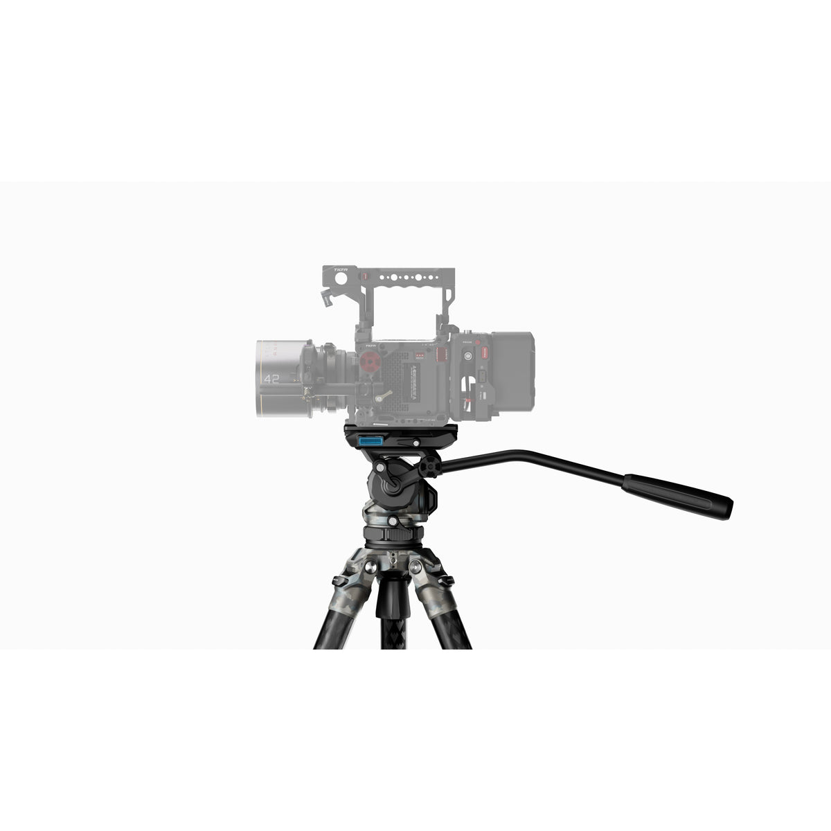 Tilta 75mm Cine Fluid Head with 3-Stage Carbon Fiber Tripod Legs (8KG) - Snow Camo