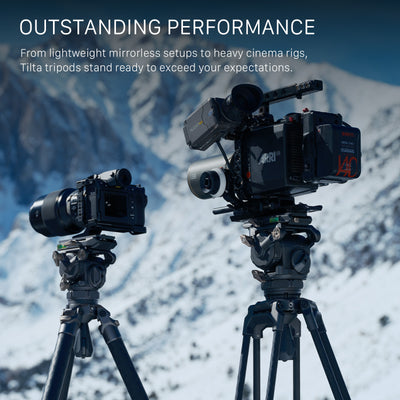 Tilta 75mm Cine Fluid Head with 3-Stage Carbon Fiber Tripod Legs (8KG) - Snow Camo