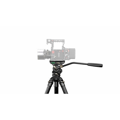Tilta 75mm Cine Fluid Head with 3-Stage Carbon Fiber Tripod Legs (8KG) - Space Gray