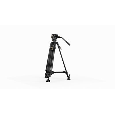 Tilta 75mm Cine Fluid Head with 2-Stage One Touch Carbon Fiber Tripod Legs (8KG) - Space Gray