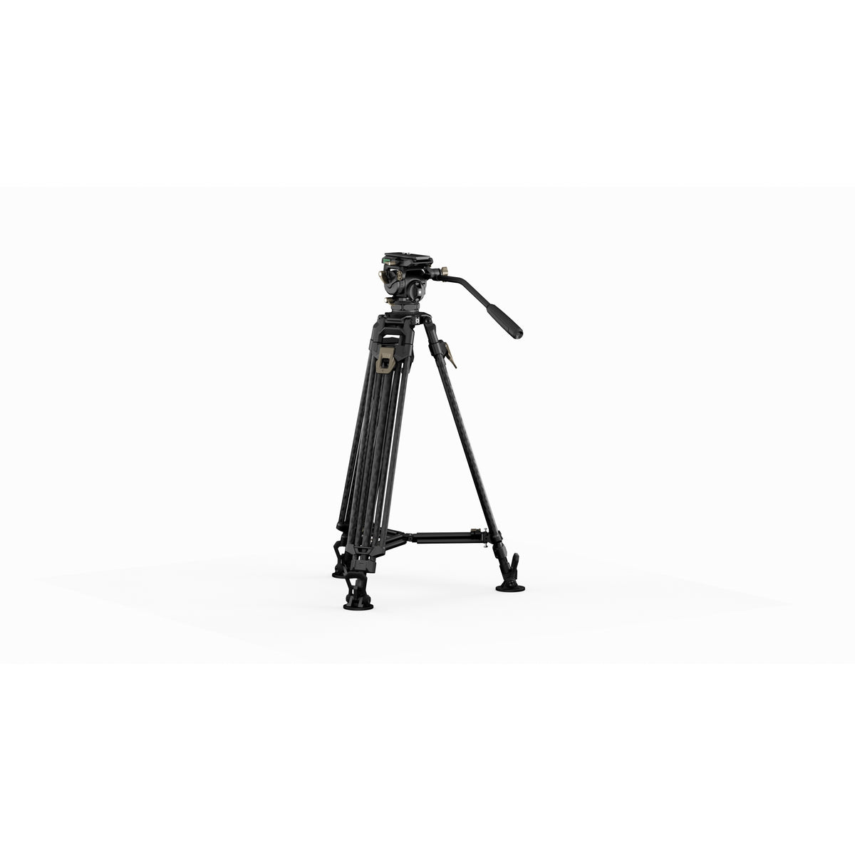 Tilta 75mm Cine Fluid Head with 2-Stage One Touch Carbon Fiber Tripod Legs (8KG) - Space Gray