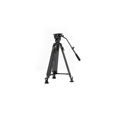 Tilta 75mm Cine Fluid Head with 2-Stage One Touch Carbon Fiber Tripod Legs (12KG) - Space Gray