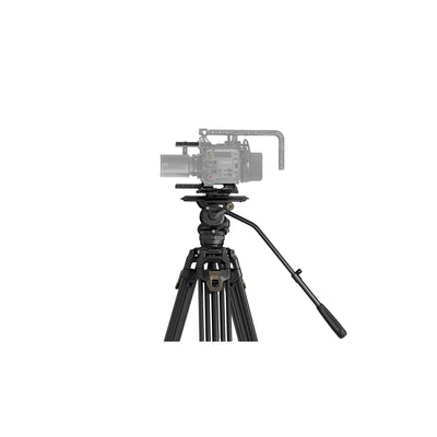 Tilta 75mm Cine Fluid Head with 2-Stage One Touch Carbon Fiber Tripod Legs (12KG) - Space Gray