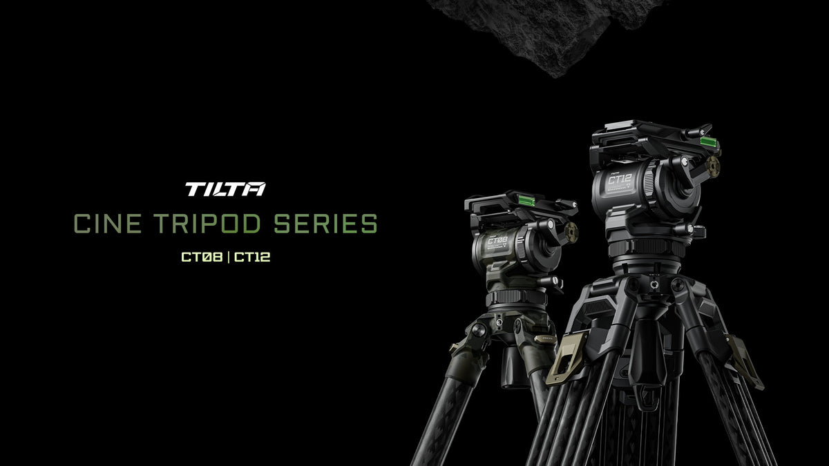 Tilta 75mm Cine Fluid Head with 2-Stage One Touch Carbon Fiber Tripod Legs (12KG) - Space Gray