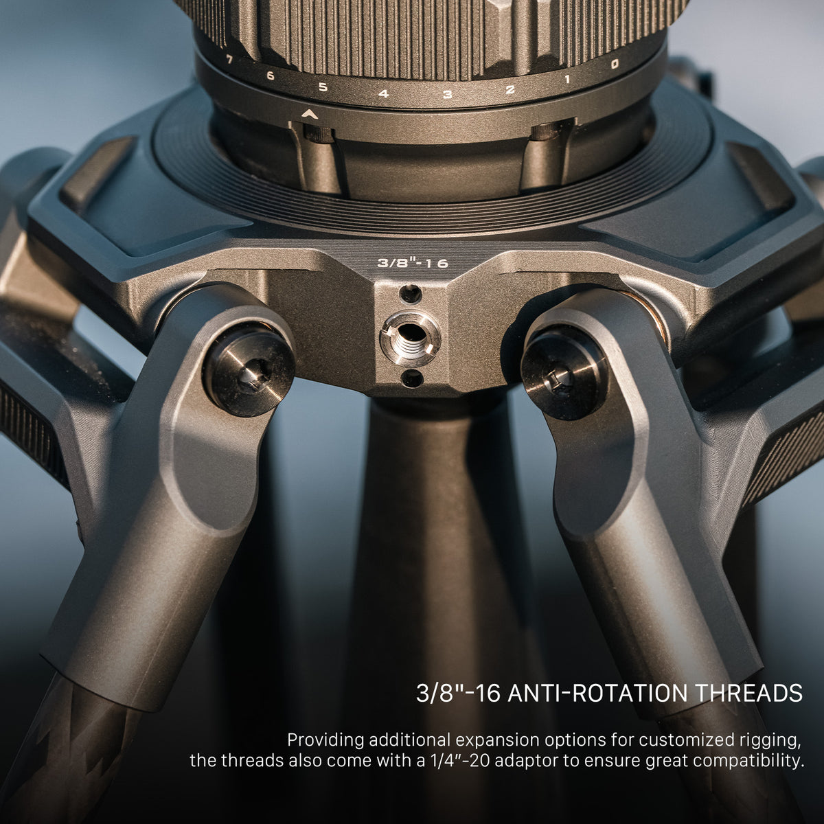 Tilta 75mm Cine Fluid Head with 2-Stage One Touch Carbon Fiber Tripod Legs (12KG) - Space Gray