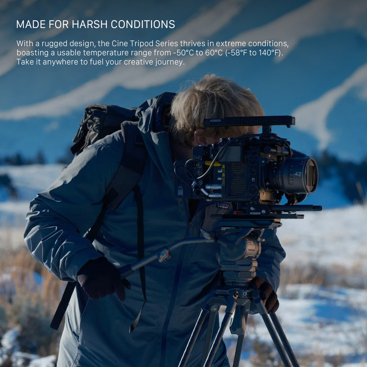 Tilta 75mm Cine Fluid Head with 2-Stage One Touch Carbon Fiber Tripod Legs (12KG) - Space Gray