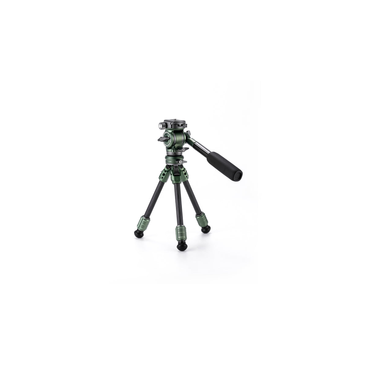 Tilta Tabletop Video Fluid Head with 1-Stage Carbon Fiber Tripod Legs (3KG) - Forest Green