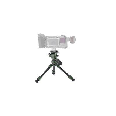 Tilta Tabletop Video Fluid Head with 1-Stage Carbon Fiber Tripod Legs (3KG) - Forest Green