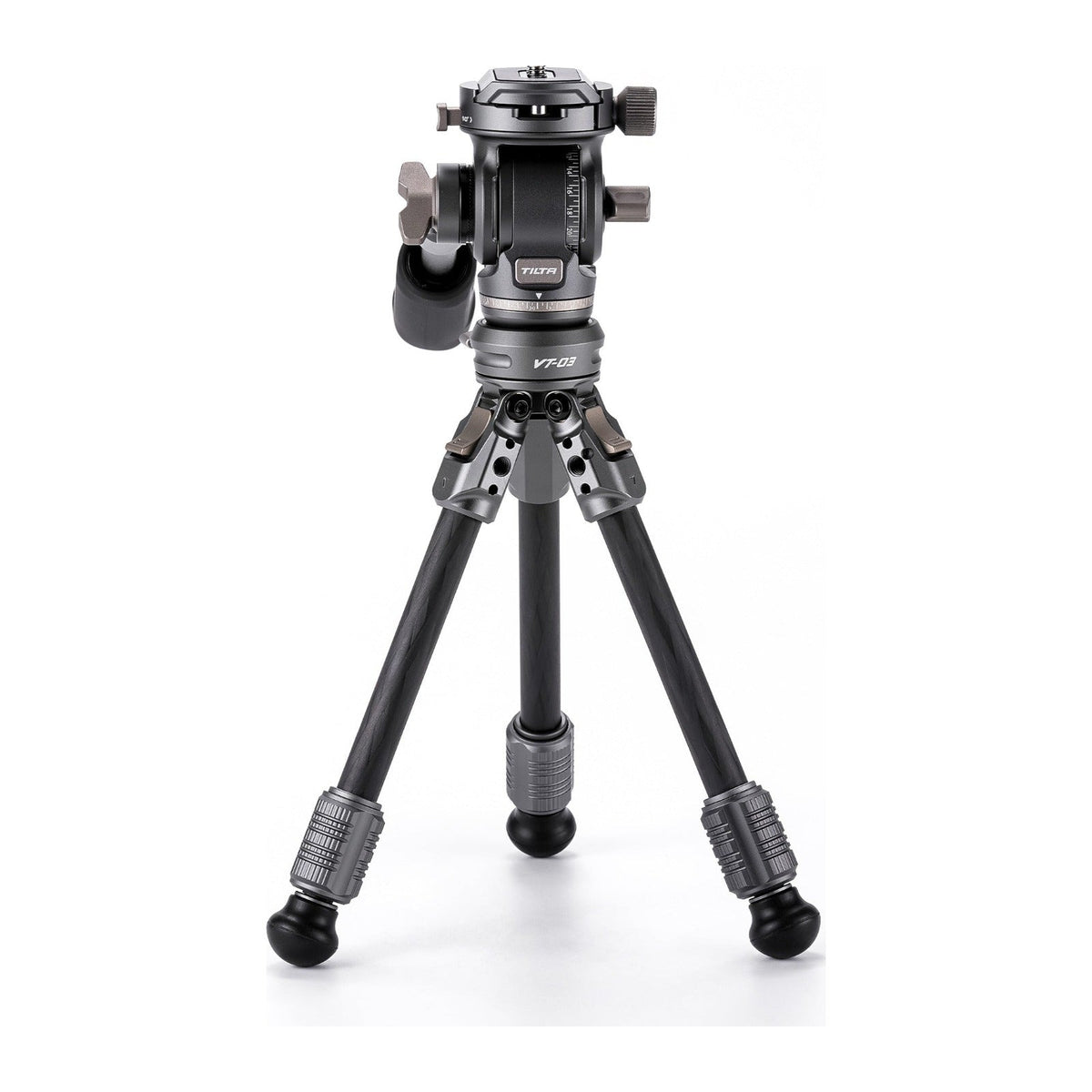 Tilta Tabletop Video Fluid Head with 1-Stage Carbon Fiber Tripod Legs (3KG) - Space Gray