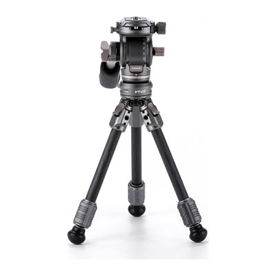 Tilta Tabletop Video Fluid Head with 1-Stage Carbon Fiber Tripod Legs (3KG) - Space Gray