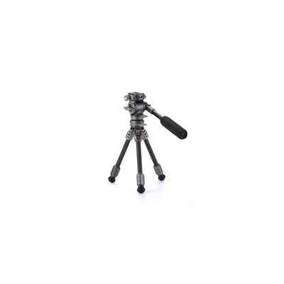 Tilta Tabletop Video Fluid Head with 1-Stage Carbon Fiber Tripod Legs (3KG) - Space Gray