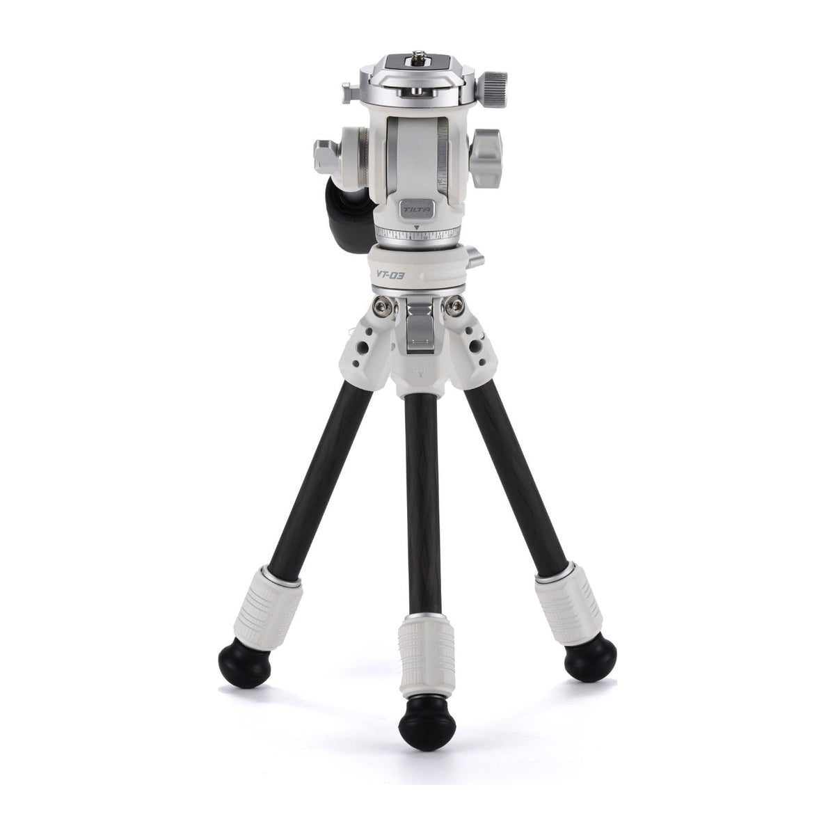 Tilta Tabletop Video Fluid Head with 1-Stage Carbon Fiber Tripod Legs (3KG) - Snow White