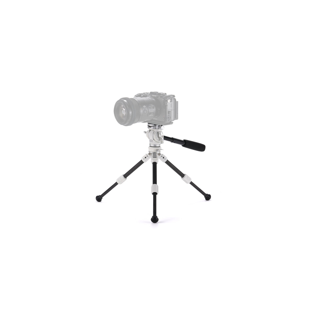 Tilta Tabletop Video Fluid Head with 1-Stage Carbon Fiber Tripod Legs (3KG) - Snow White