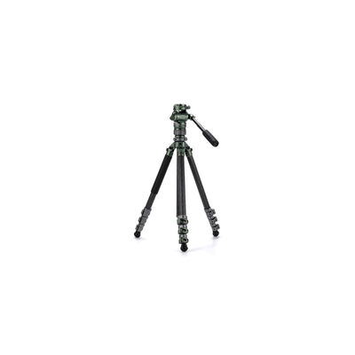 Tilta Travel Video Fluid Head with 3-Stage Carbon Fiber Tripod Legs (5KG) - Forest Green