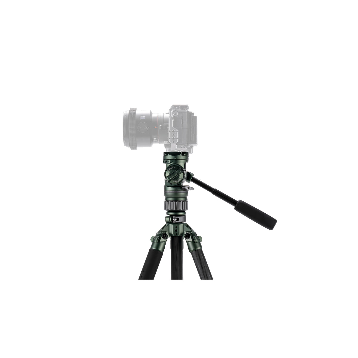 Tilta Travel Video Fluid Head with 3-Stage Carbon Fiber Tripod Legs (5KG) - Forest Green