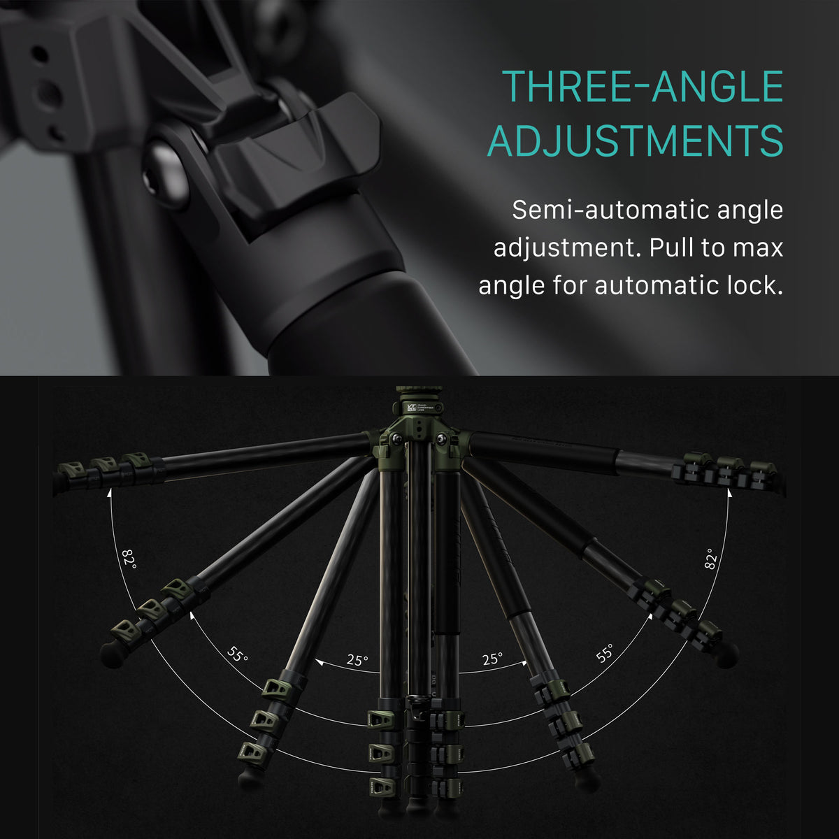 Tilta Travel Video Fluid Head with 3-Stage Carbon Fiber Tripod Legs (5KG) - Forest Green