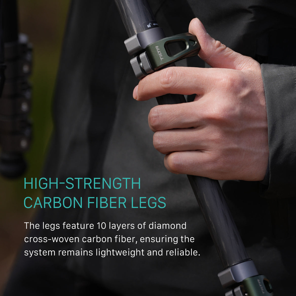 Tilta Travel Video Fluid Head with 3-Stage Carbon Fiber Tripod Legs (5KG) - Forest Green