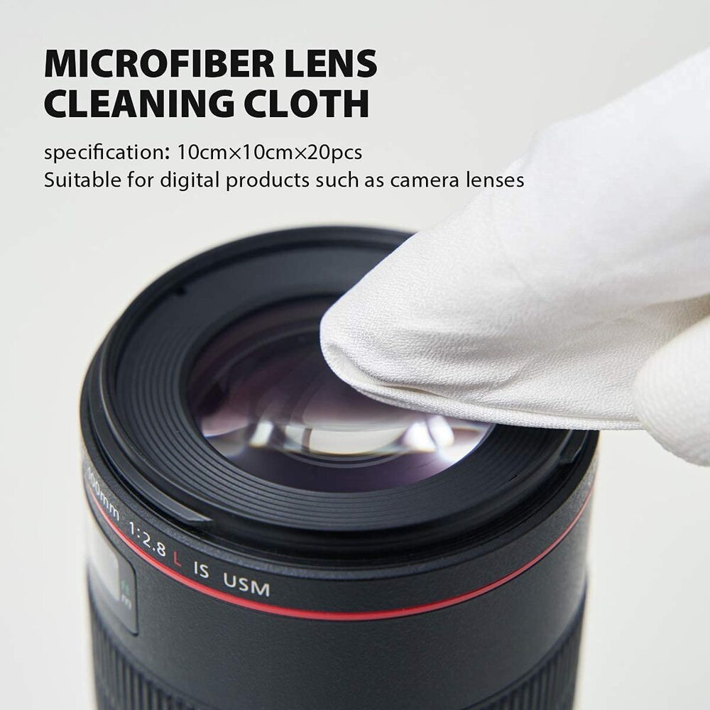 VSGO V-CL01E Microfiber Cleaning Cloths 20pcs for Camera Lens
