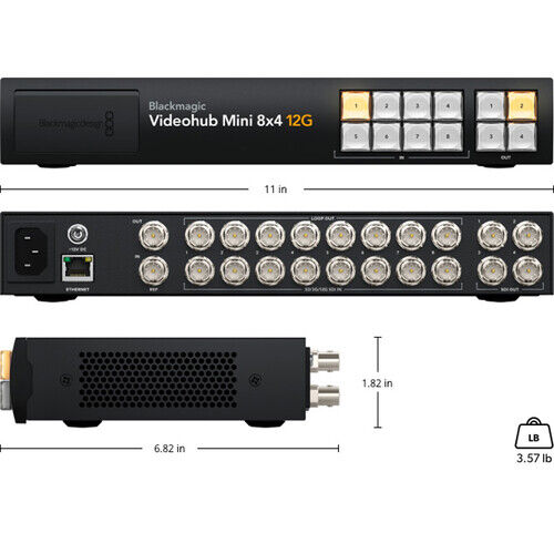 Blackmagic Design Videohub Mini 8x4 12G Router image 2