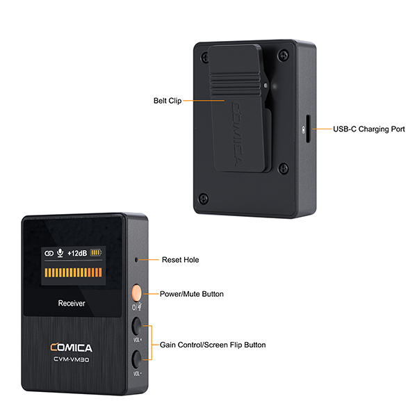 Comica 2.4Ghz Super Cardioid Condenser Wireless Shotgun Microphone