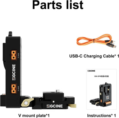 ZGCine Quick Release V-Mount Plate