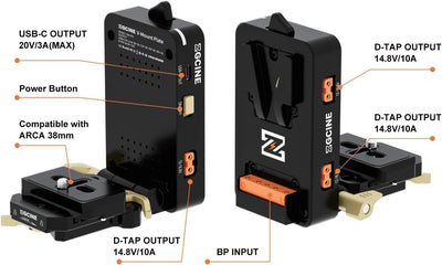 ZGCine Quick Release V-Mount Plate
