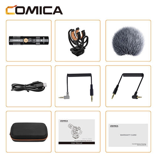 Comica Mini Cardioid Digital/Analog Shotgun Microphone for Cameras & Smartphones
