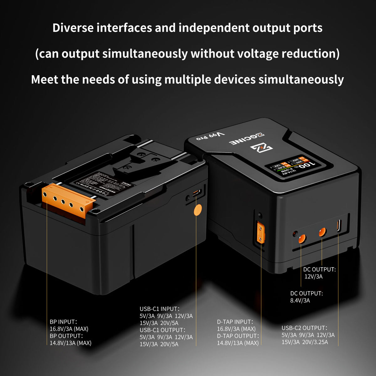 ZGCine ZG-V99Pro 99W V-Mount Battery