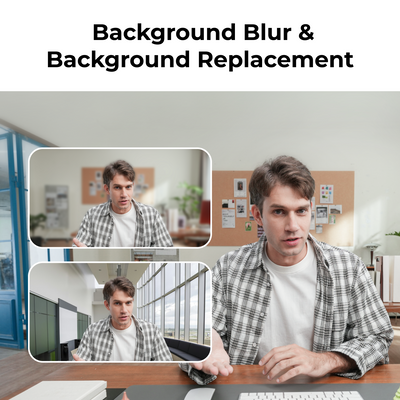 OBSBOT Meet Flip background blur and replacement